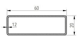 Profil ocynkowany 60x20x1,2