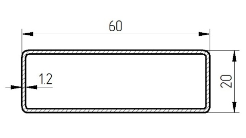 Profil ocynkowany 60x20x1,2