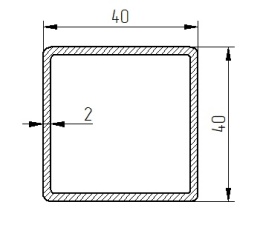 Profil ocynkowany 40x40x2