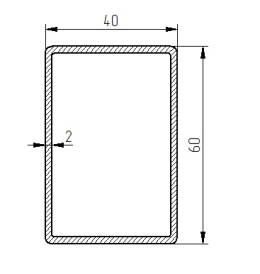 Profil ocynkowany 60x40x2