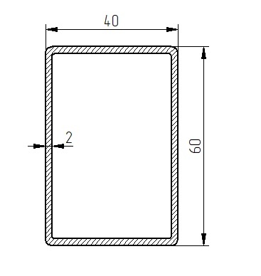 Profil ocynkowany 60x40x2